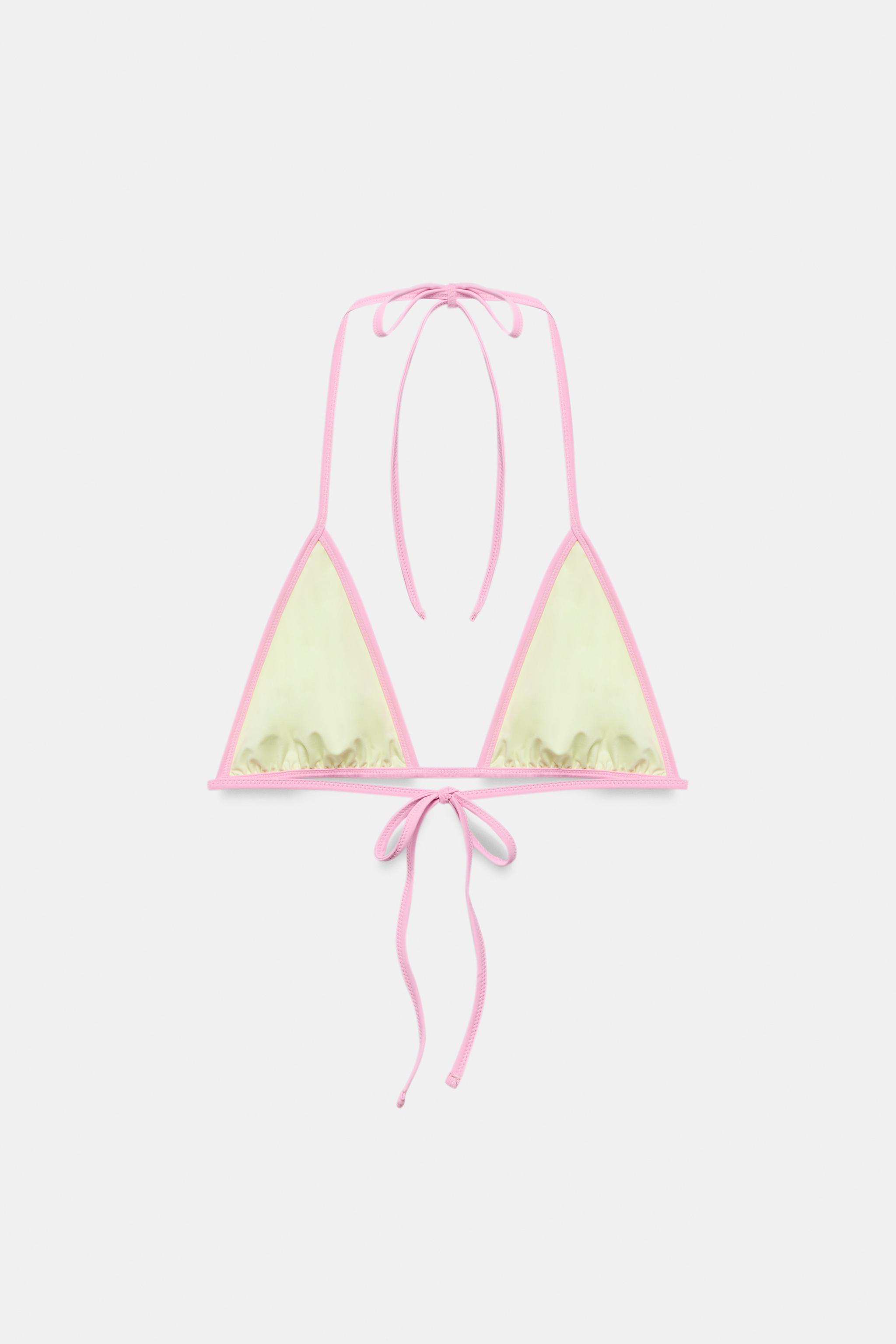 HAUT DE BIKINI TRIANGULAIRE CONTRASTÉ